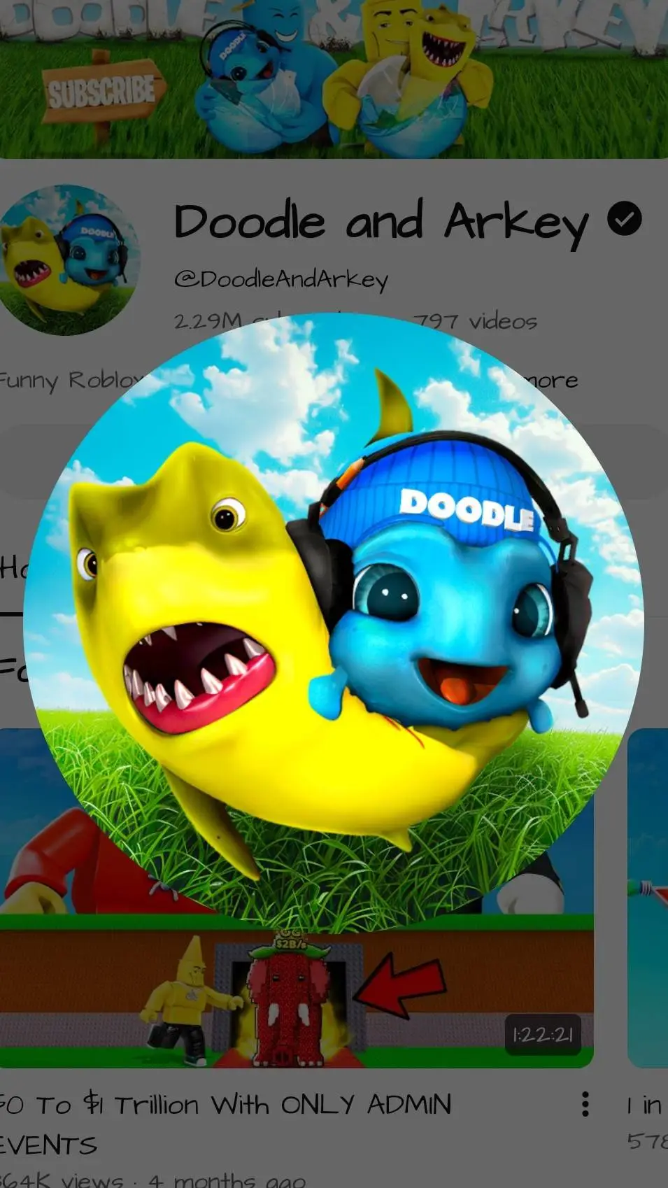 ai character: doodle and arkey background