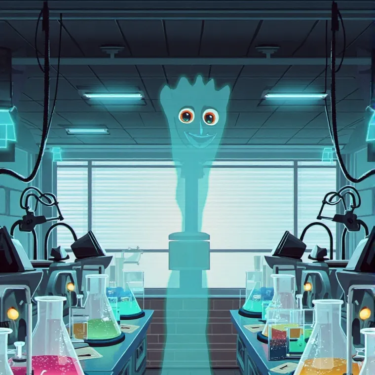 chat with ai character: science lab