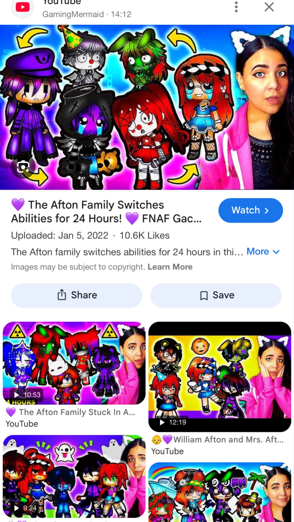 ai character: The Afton family  background
