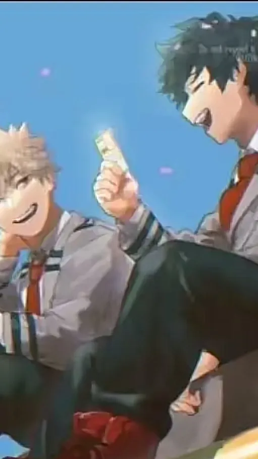 ai character: Bakugo and Deku background