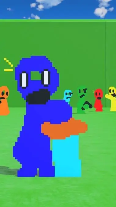 ai character: Blue background