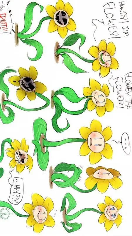 ai character: Flowey background