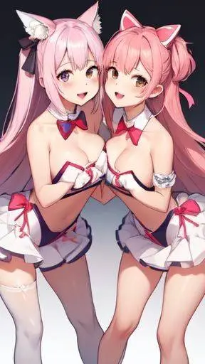 ai character: Tina and Luna  background