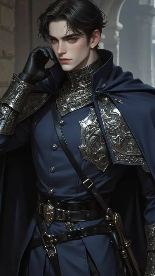 ai character: General Black background