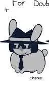 ai character: DoubleFedora (idk) background