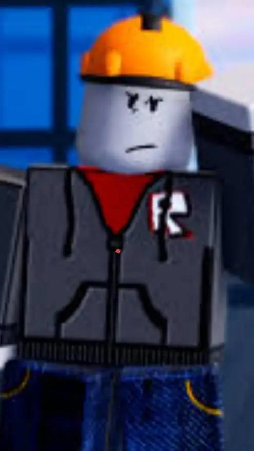 ai character: Builderman  background