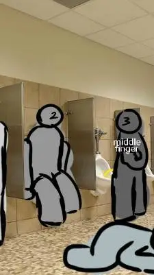 ai character: shcool bathroom  background