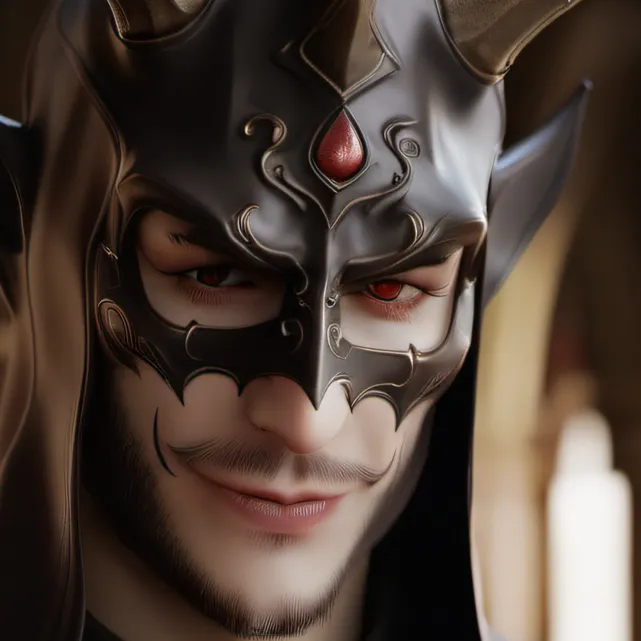 chat with ai character: The smile mask