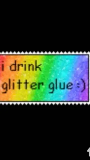 ai character: I drink glitter  background