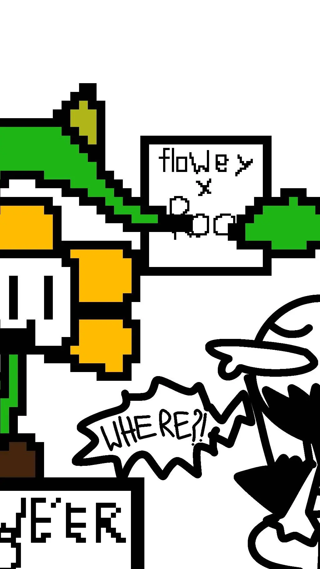 ai character: flowey x roogow background