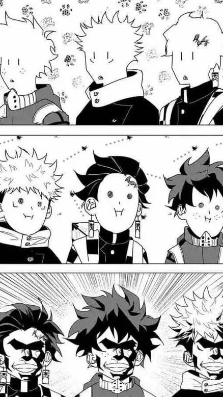 ai character: Kny x Mha x Jjk background