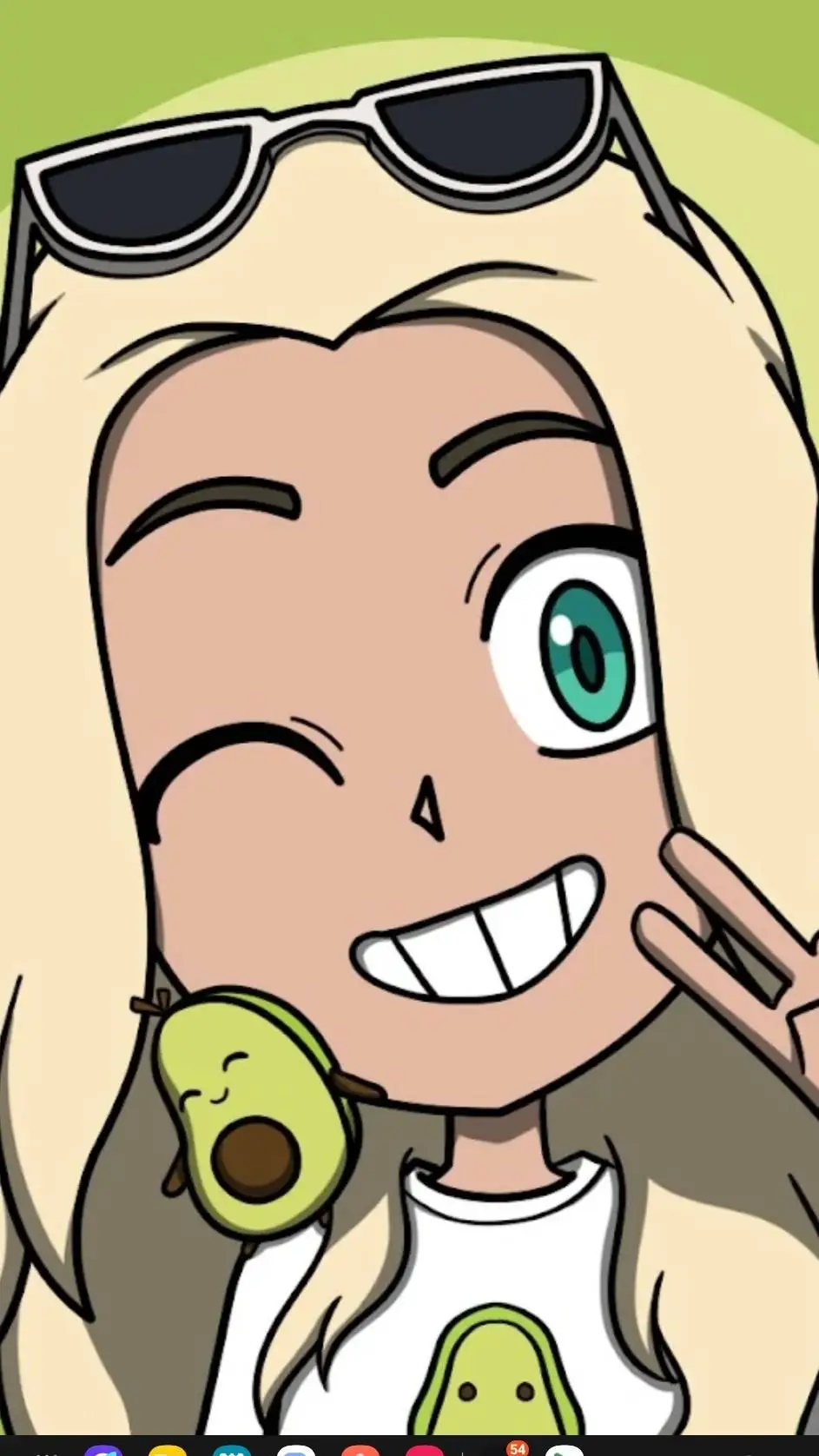 ai character: Avocado plays background