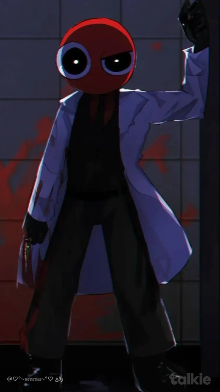 ai character:  red background