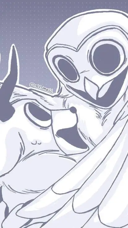 ai character: owl X deer  background