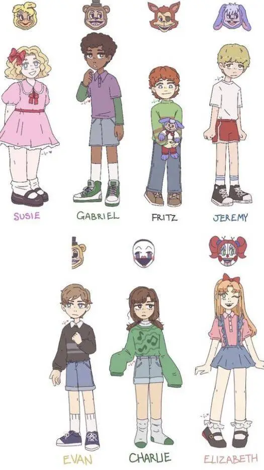 ai character: missing Kids fnaf background