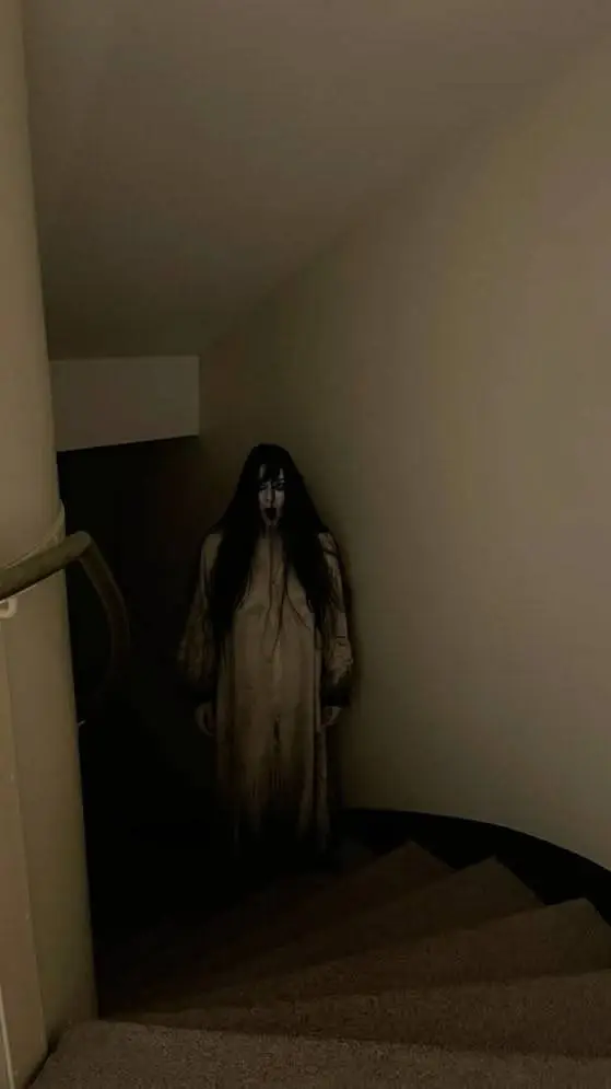 ai character: basement woman background