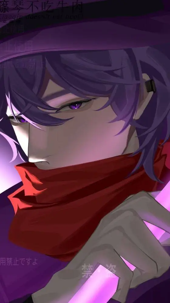 ai character: Purple wizzard(kye background