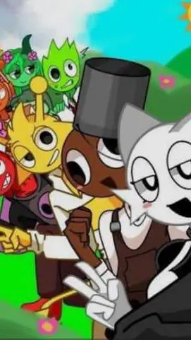 ai character: escuela sprunki  background