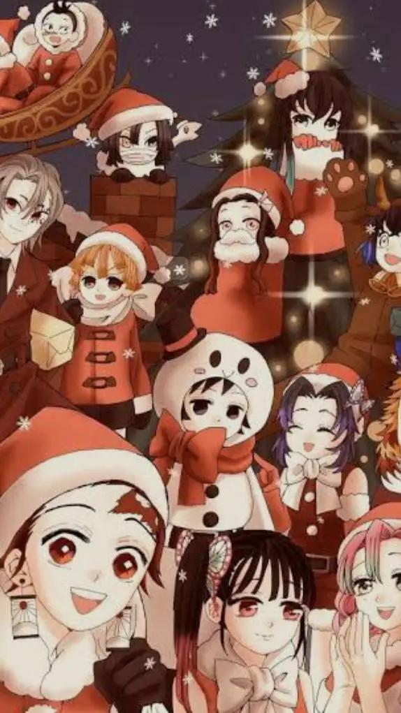 ai character: kny navidad background