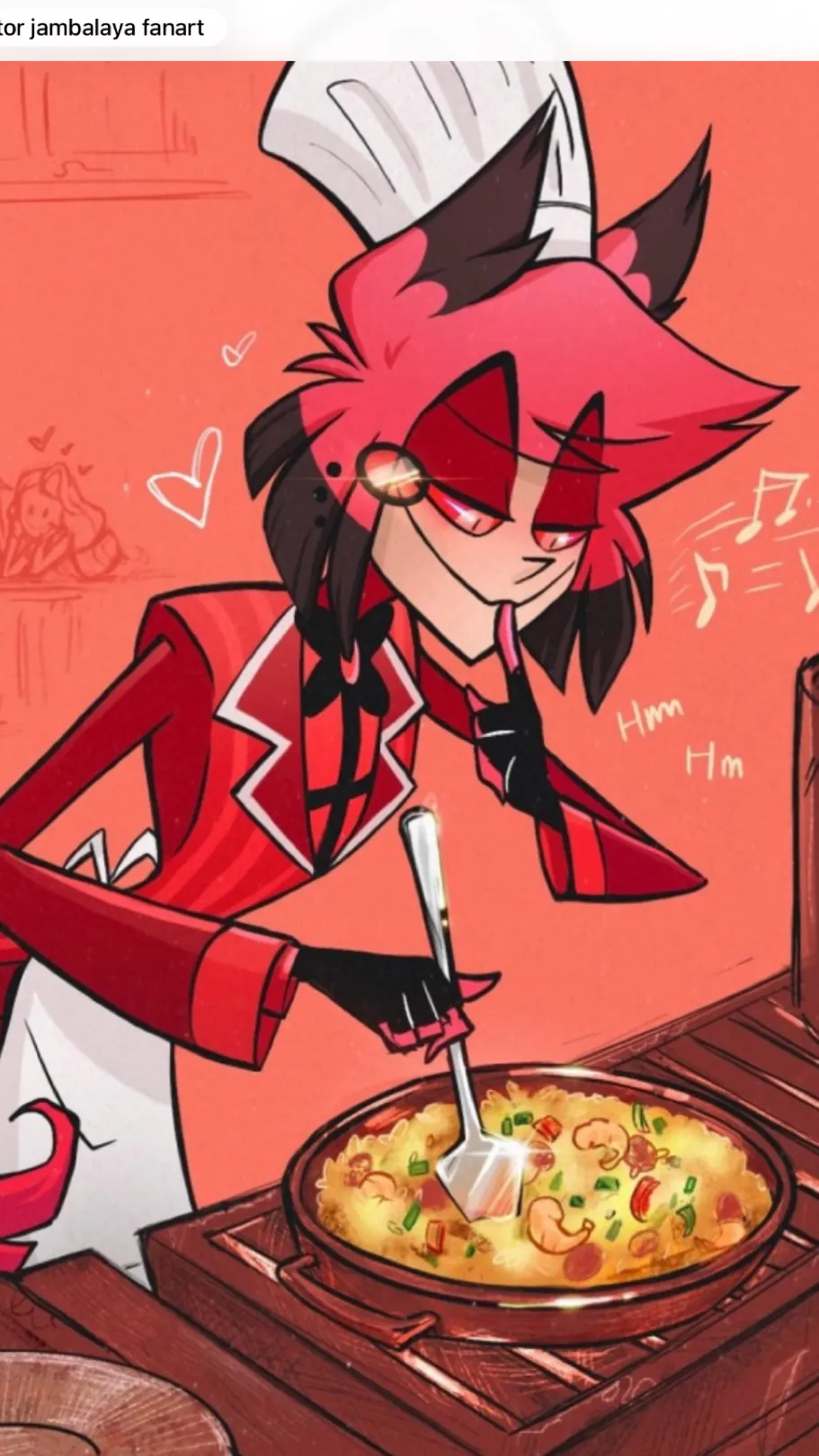 ai character: Alastor jamblaya  background