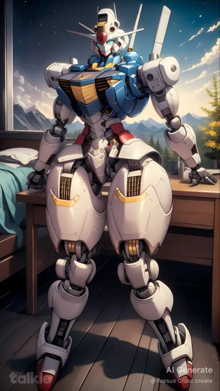 ai character: Gundam Aerial GF background