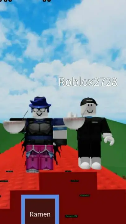ai character: Angel and Roblox background