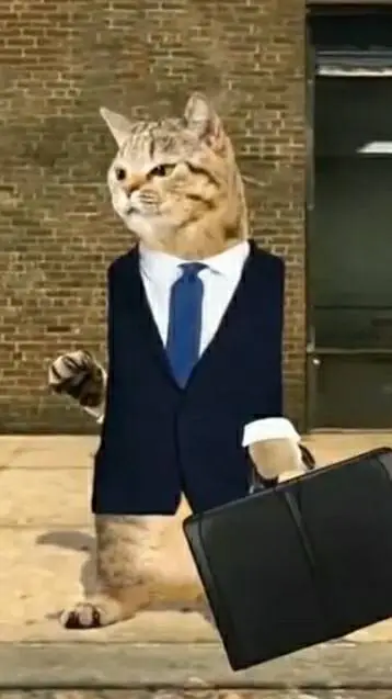 ai character: man cat background