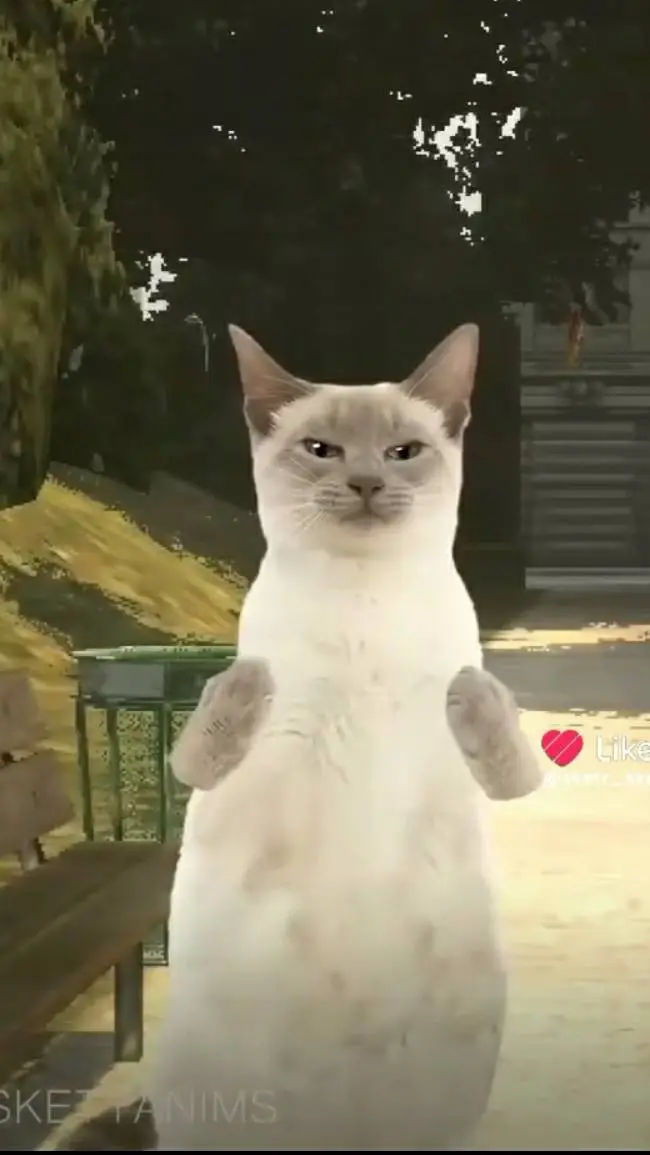 ai character: белый cat  background