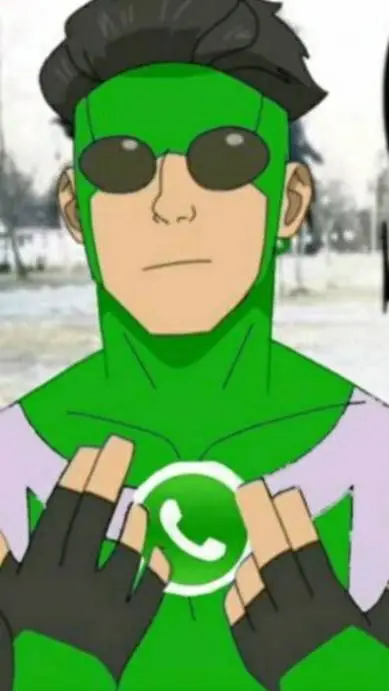 ai character: WhatsApp Mark background