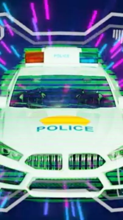 ai character: alive Police car background