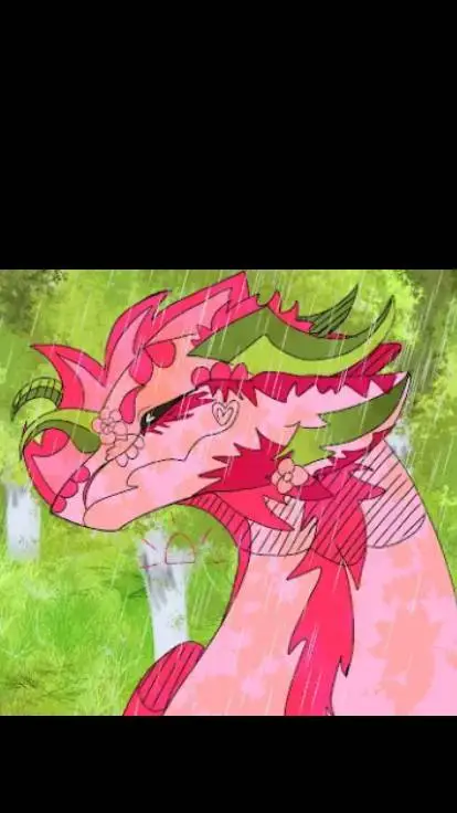 ai character: Pink dragom background