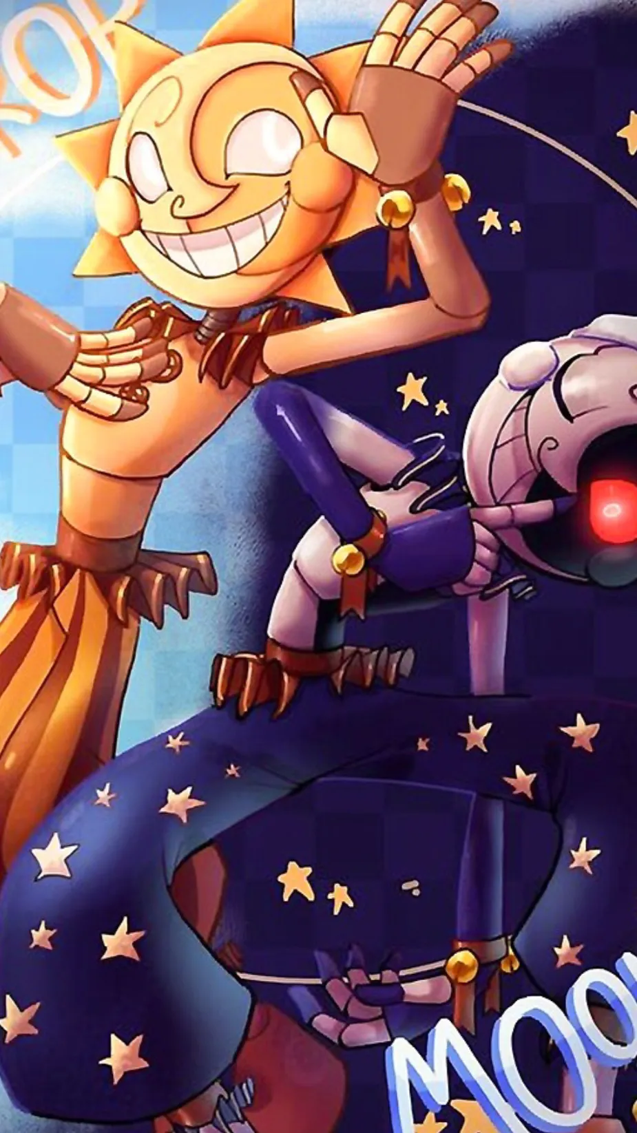 ai character: Moony and sunny background