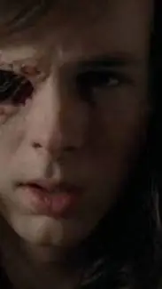 ai character: sad carl grimes  background