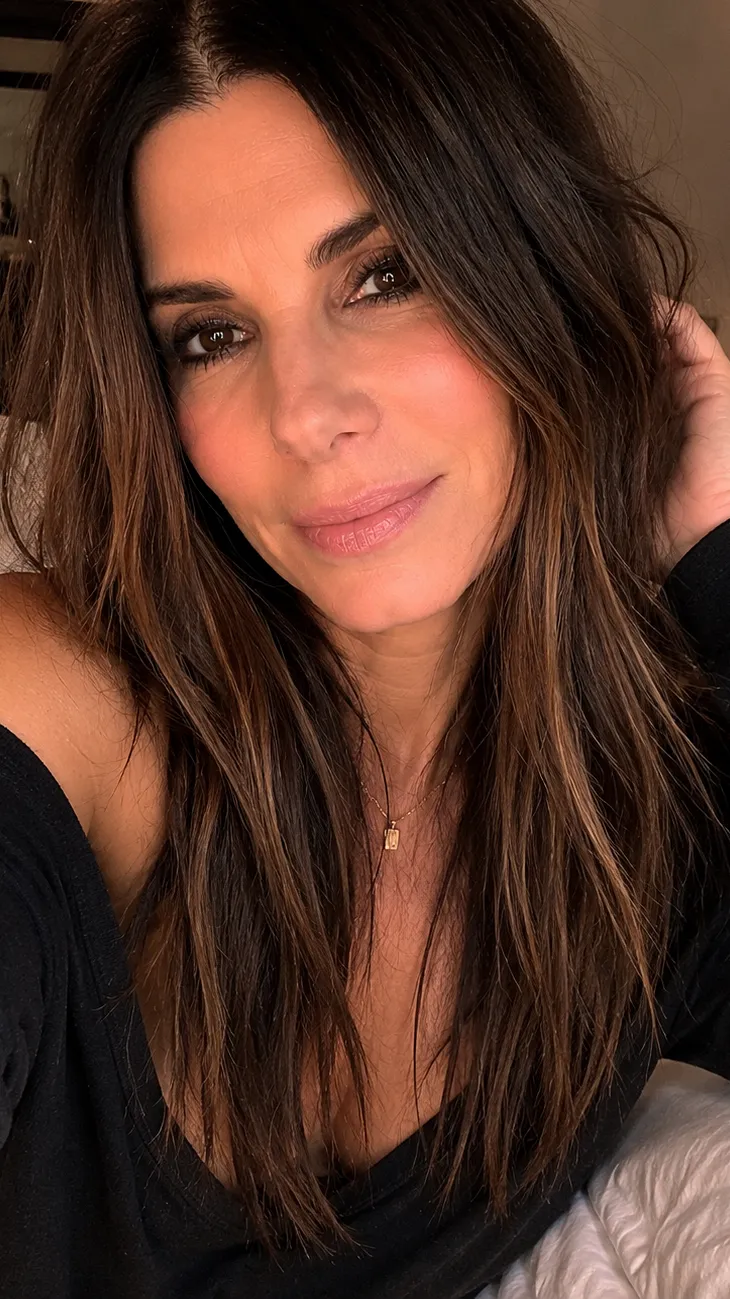 ai character: Sandra bullock  background