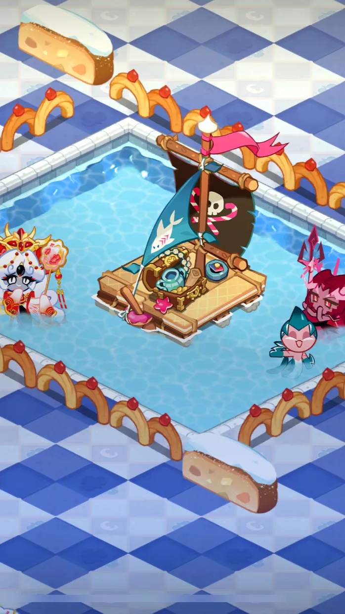 ai character: Cookie run pool background