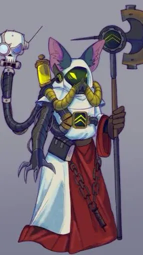ai character: Tech Priest b9￼￼ background