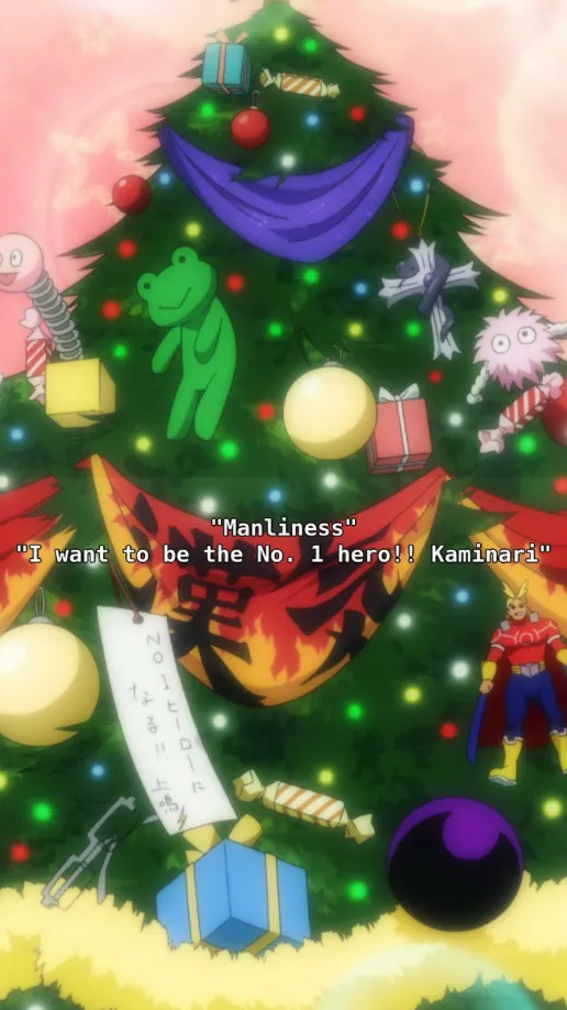 ai character: Mha <3 Christmas  background