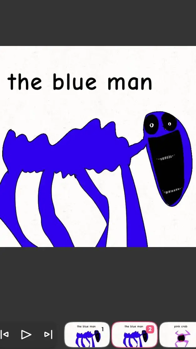 ai character: blue man background