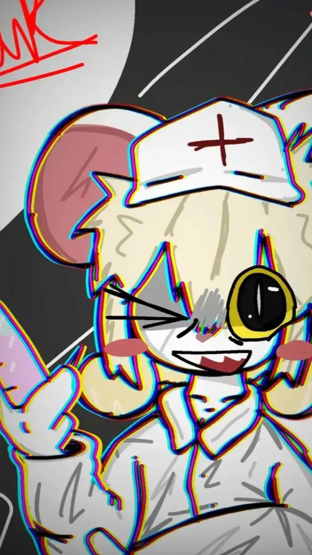 ai character:  Lorna with a bat? background