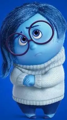 ai character: sadness inside out background