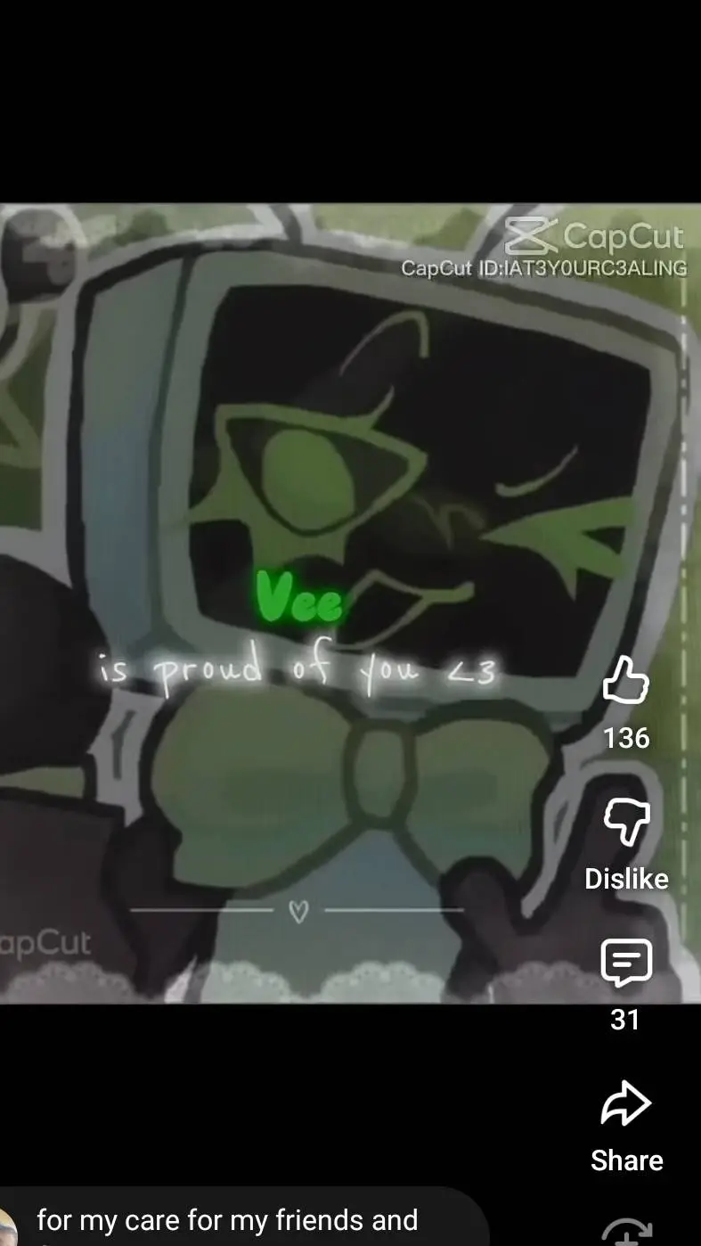 ai character: Vee Version one background