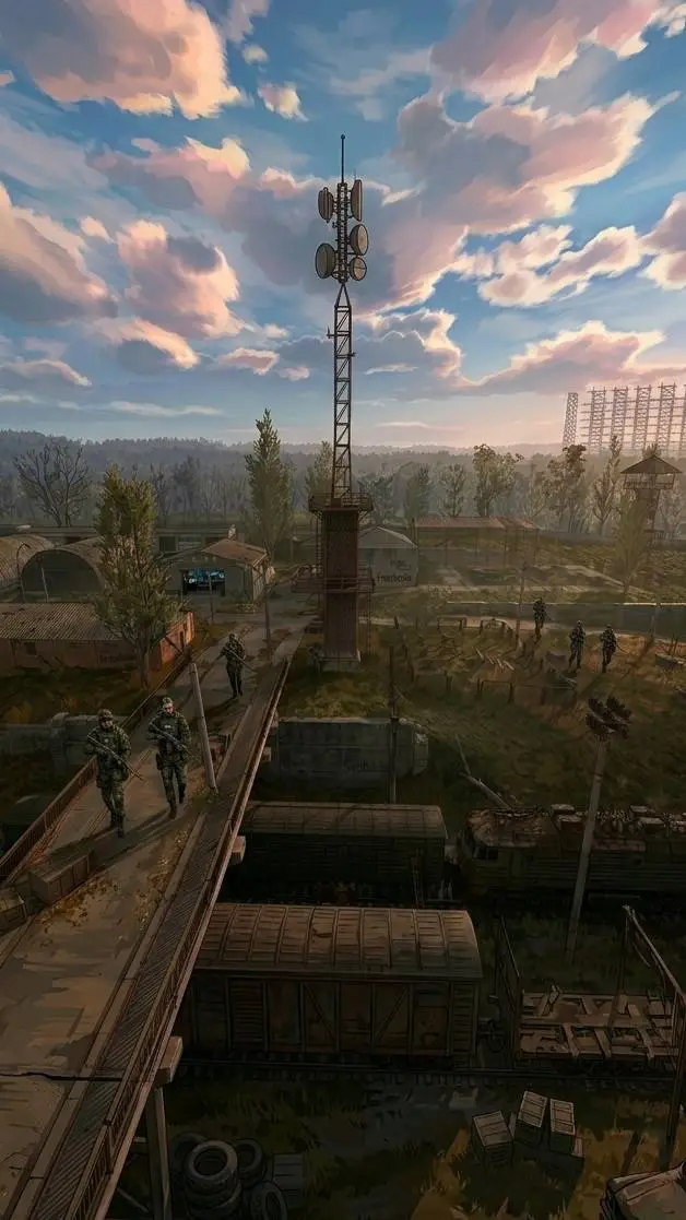 ai character: Army Warehouse  background