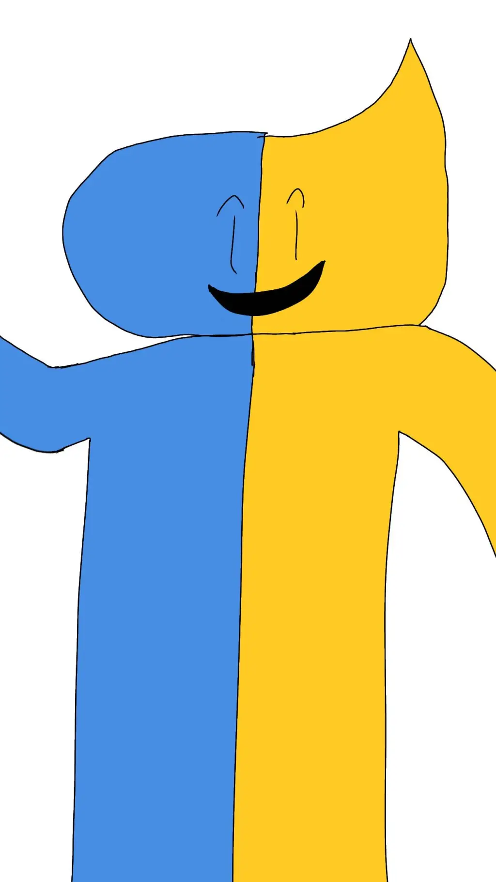 ai character: yellblue background