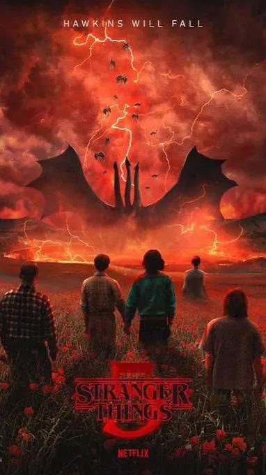 ai character: Stranger things5 background