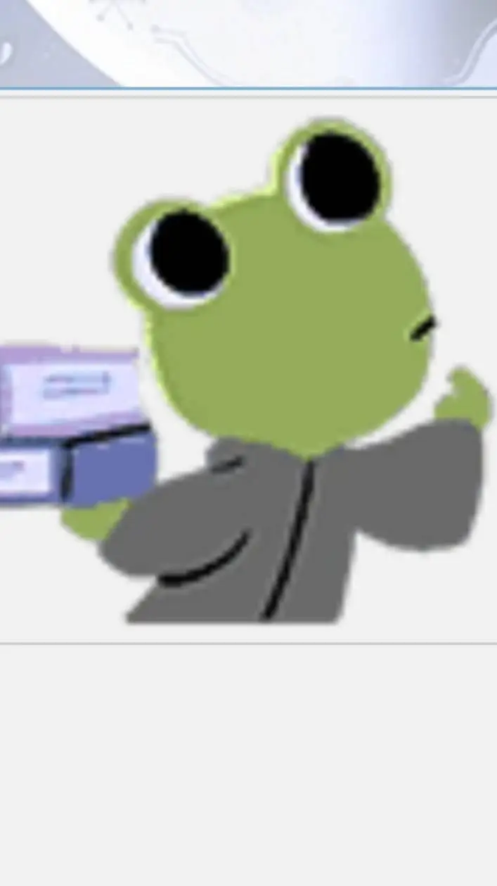 ai character: Froggy background