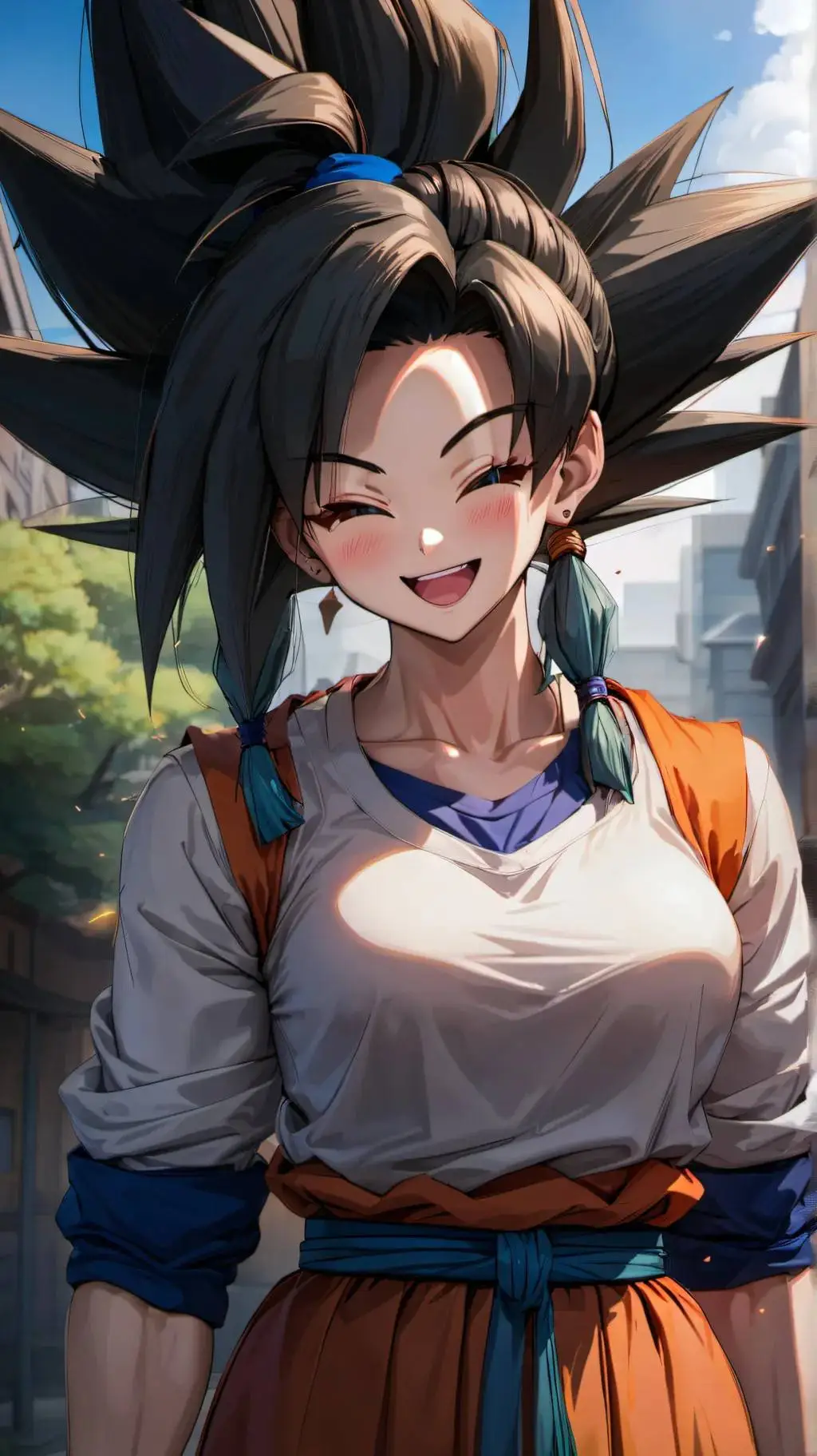 ai character: all x goki *goku*  background