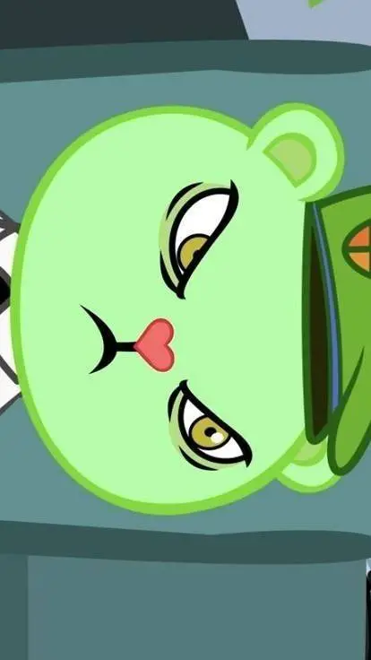 ai character: 💚🐻,  background