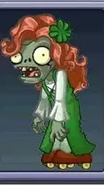 ai character: glitter zombie  background