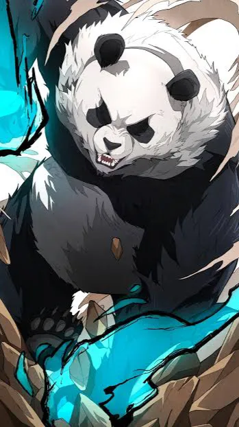 ai character: panda jjk background