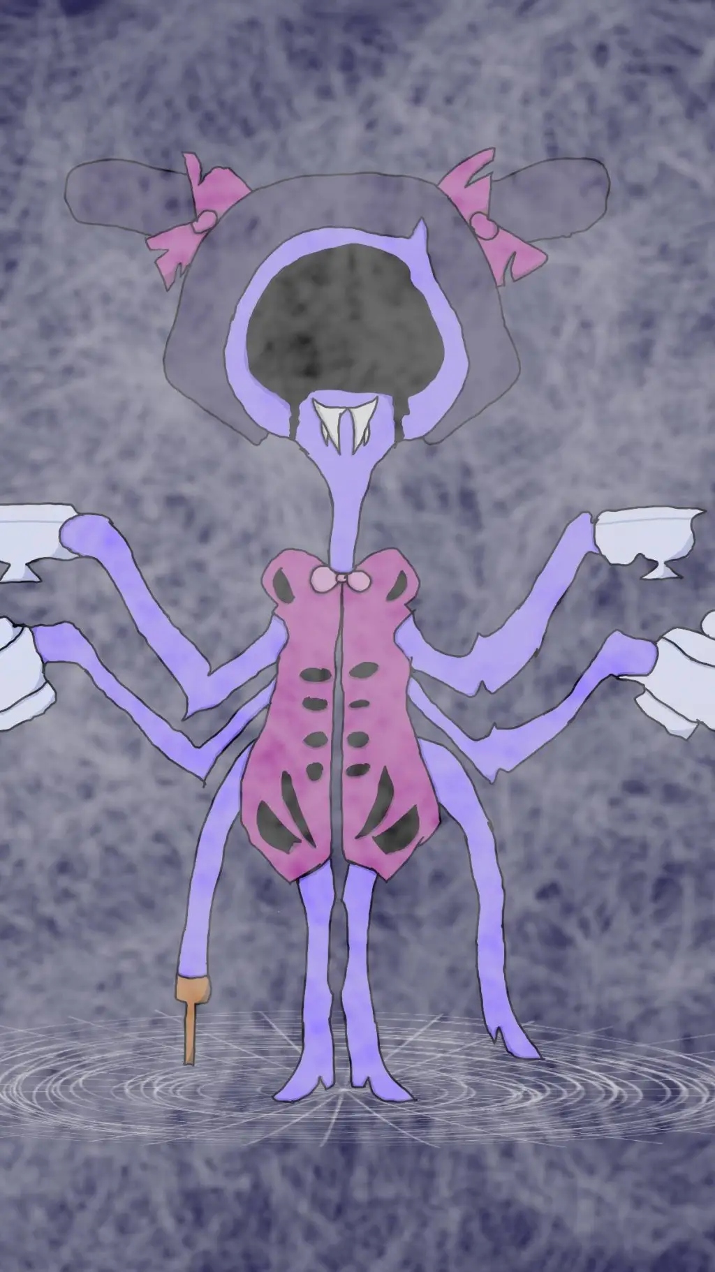 ai character: VIRUS Muffet background